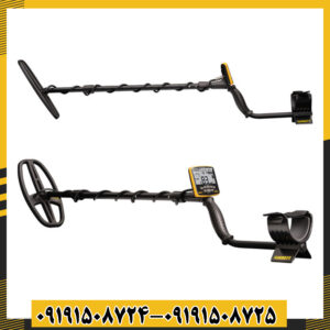 نمای نزدیک پنل کنترل و صفحه نمایش فلزیاب Garrett Apex با دکمههای تنظیم فرکانس 09191508725 - 09191508724